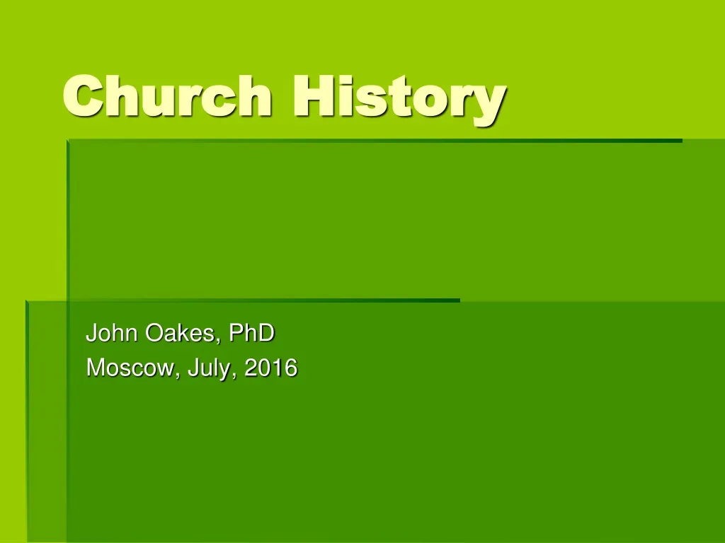 church history presentation ideas