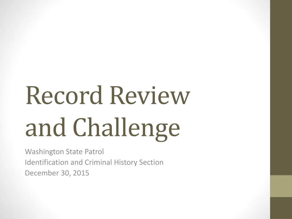 record review and challenge n.