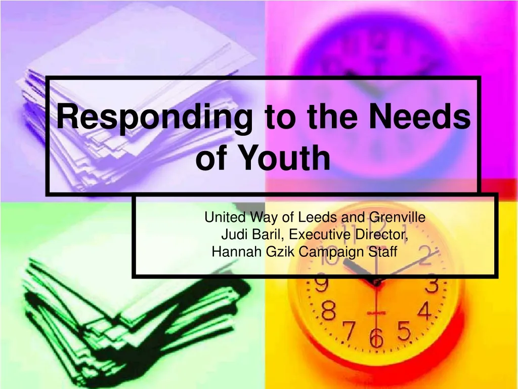 responding to the needs of youth n.