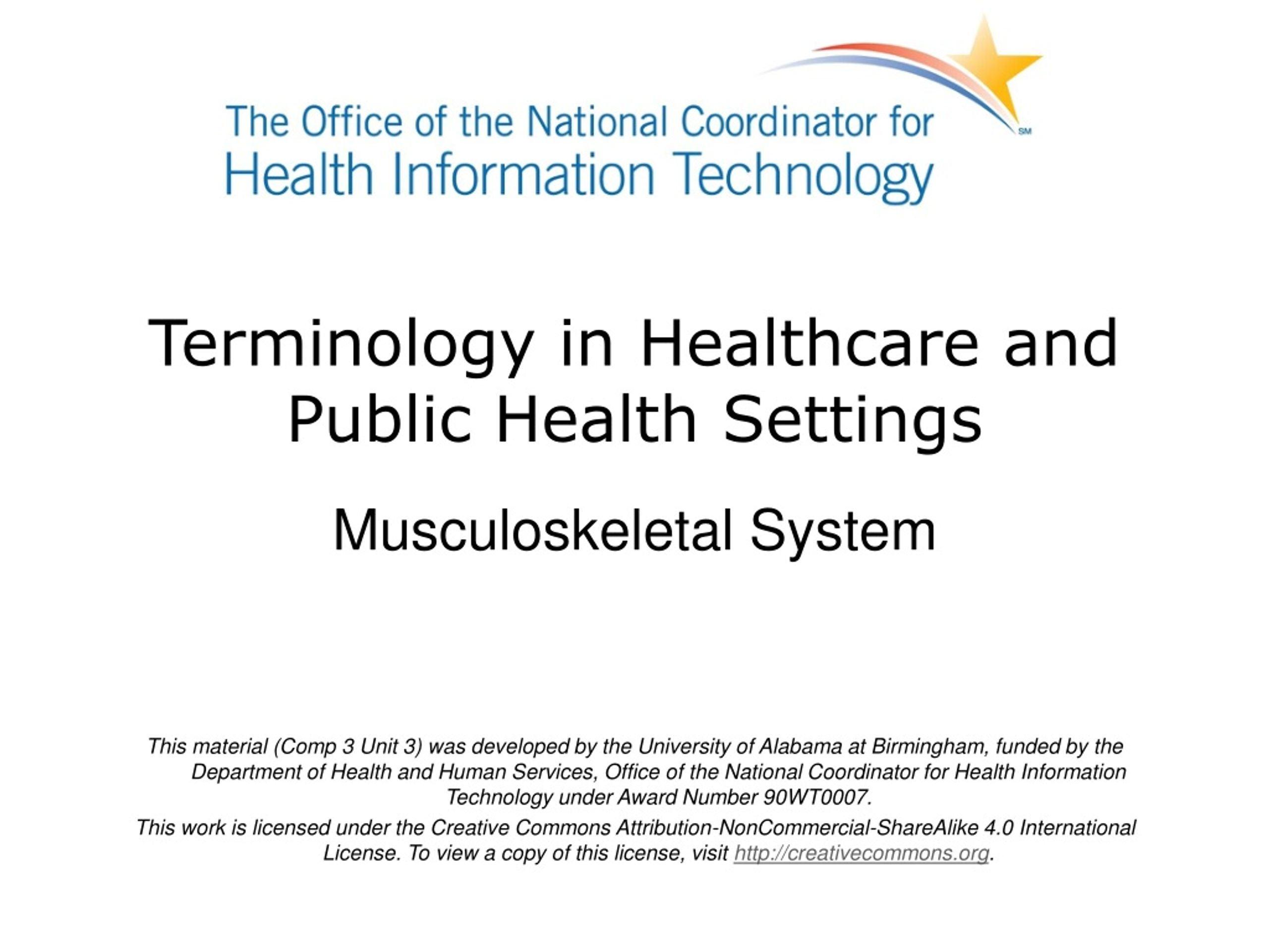 Ppt Terminology In Healthcare And Public Health Settings Powerpoint Presentation Id 176583