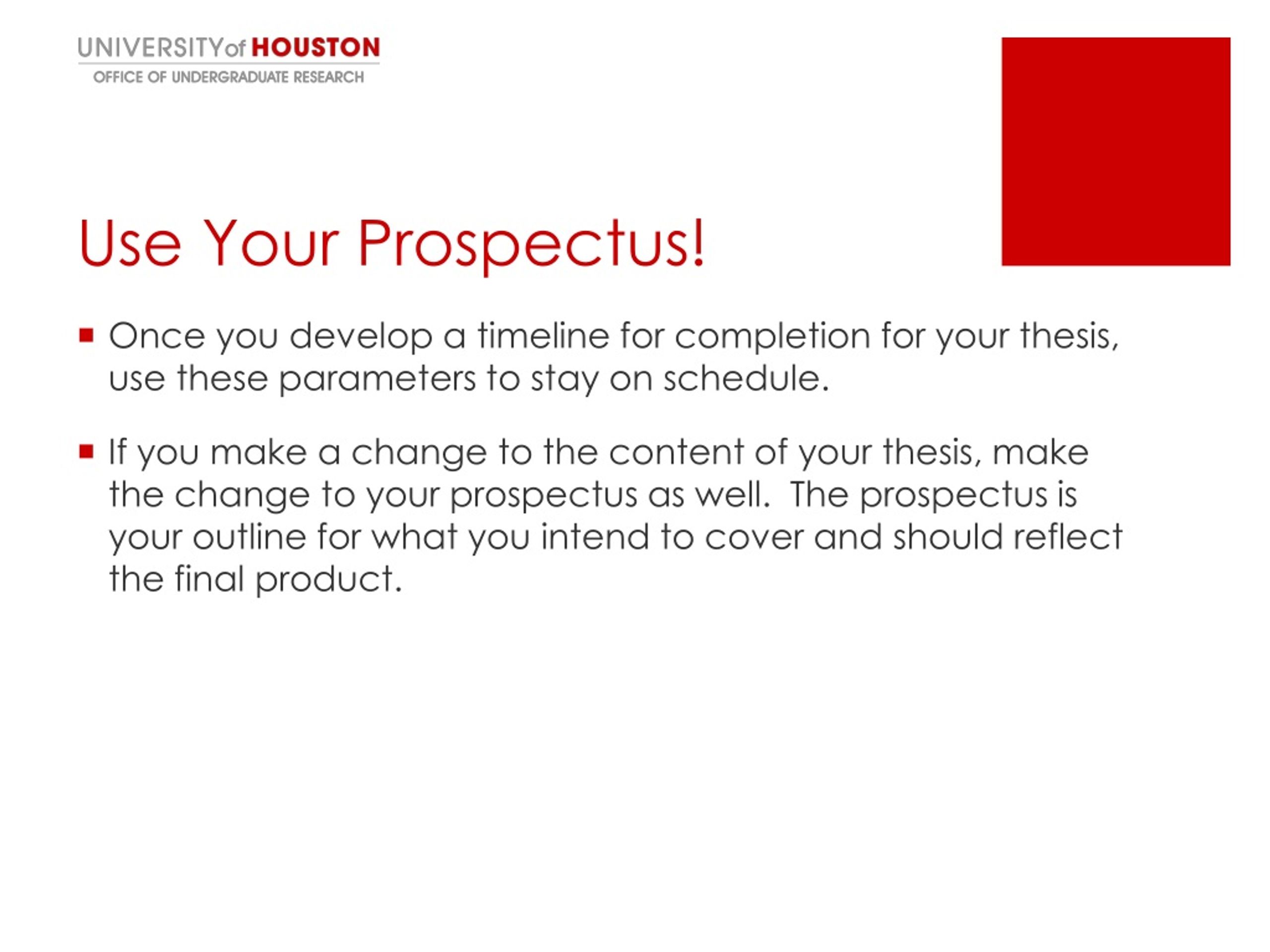 honors thesis prospectus example