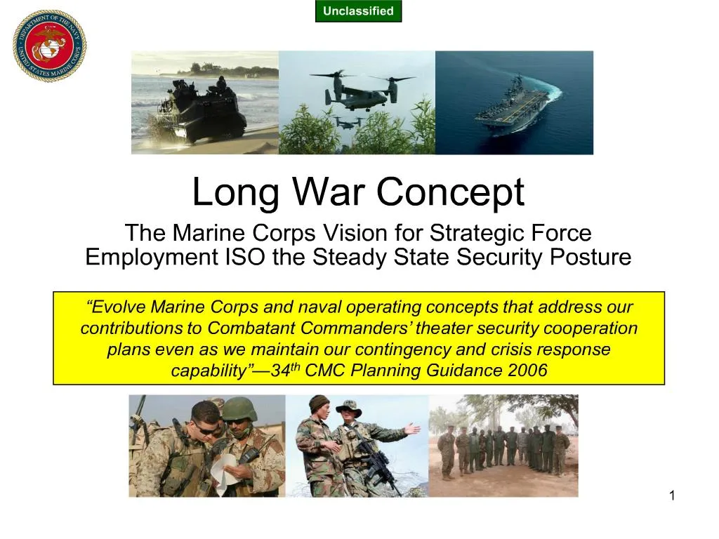 PPT Long War Concept The Marine Corps Vision for Strategic Force