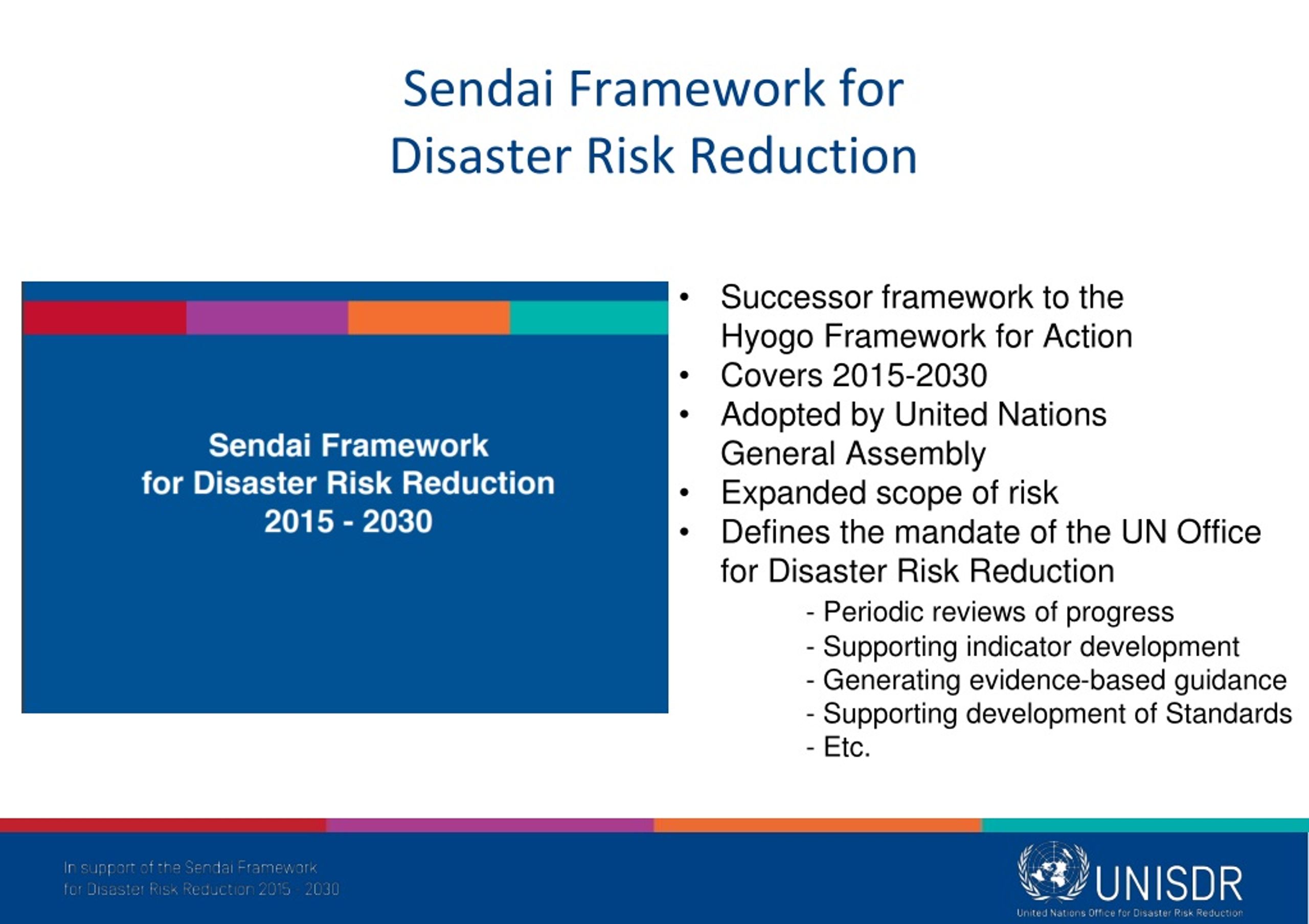 PPT - Sendai Framework For Disaster Risk Reduction Global Risk ...