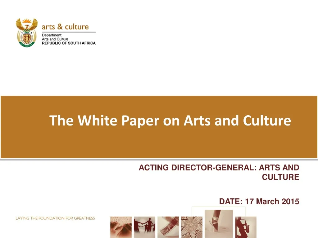 the white paper on arts and culture n.