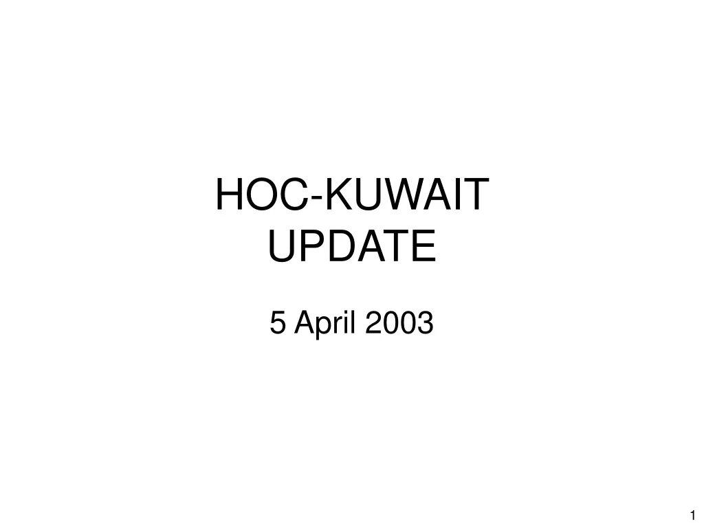 hoc kuwait update n.