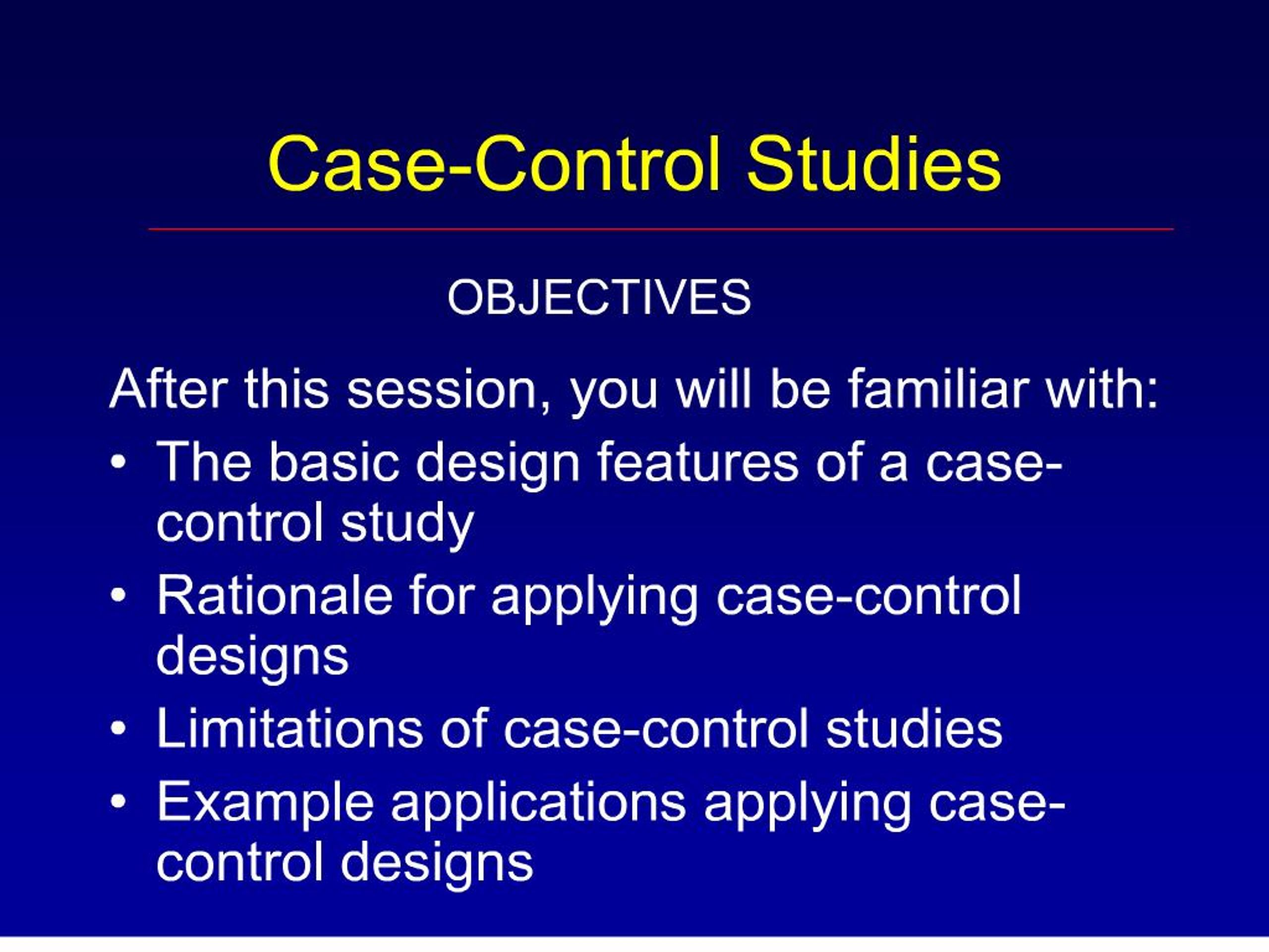 PPT - Case-Control Studies PowerPoint Presentation, free download -  ID:177847