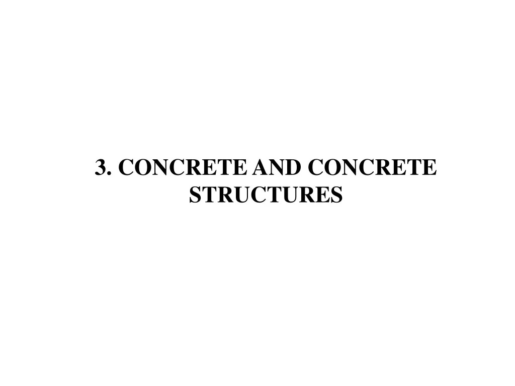 3 concrete and concrete structures n.