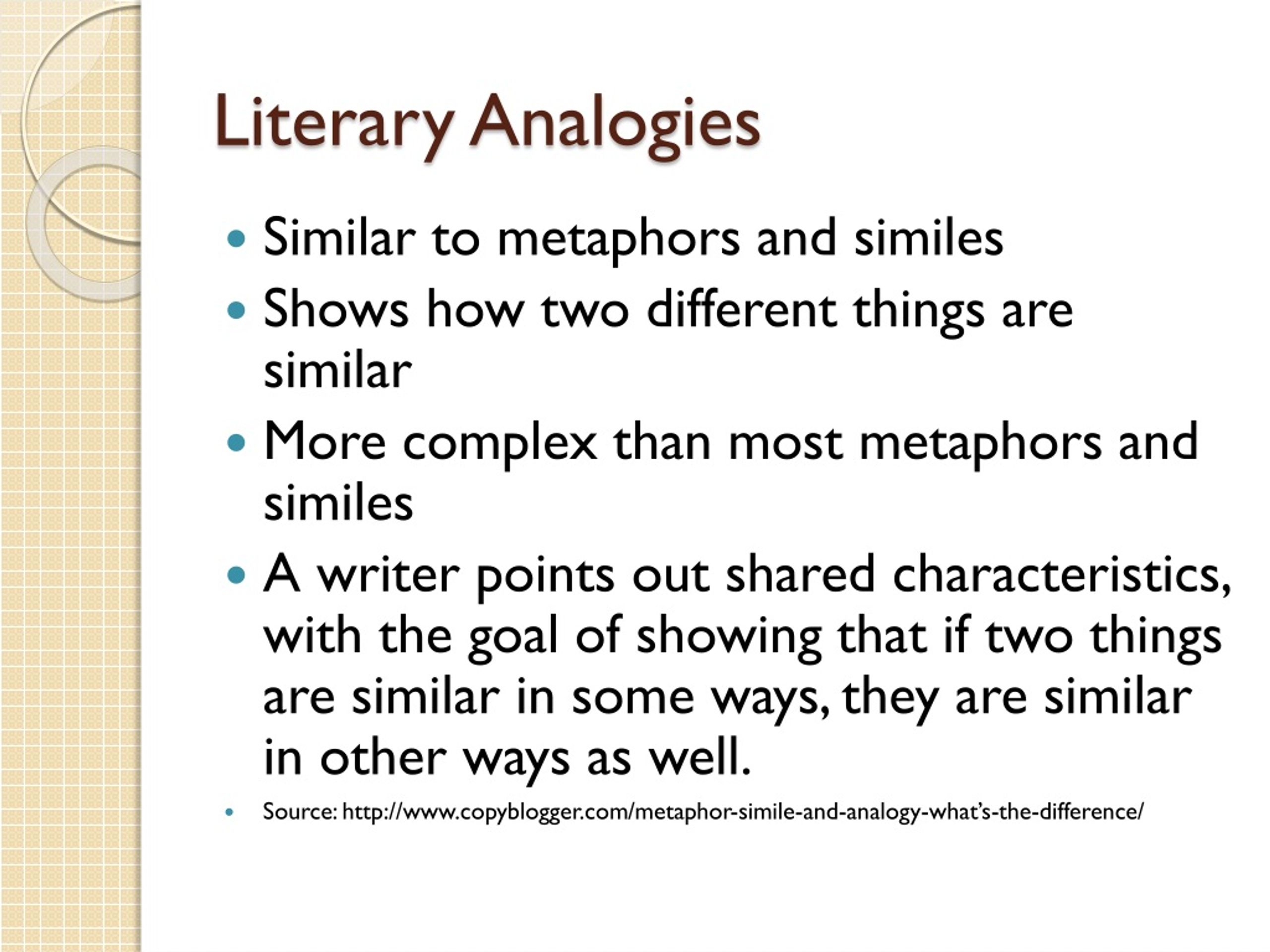 PPT Literary Analogies PowerPoint Presentation Free Download ID 178769
