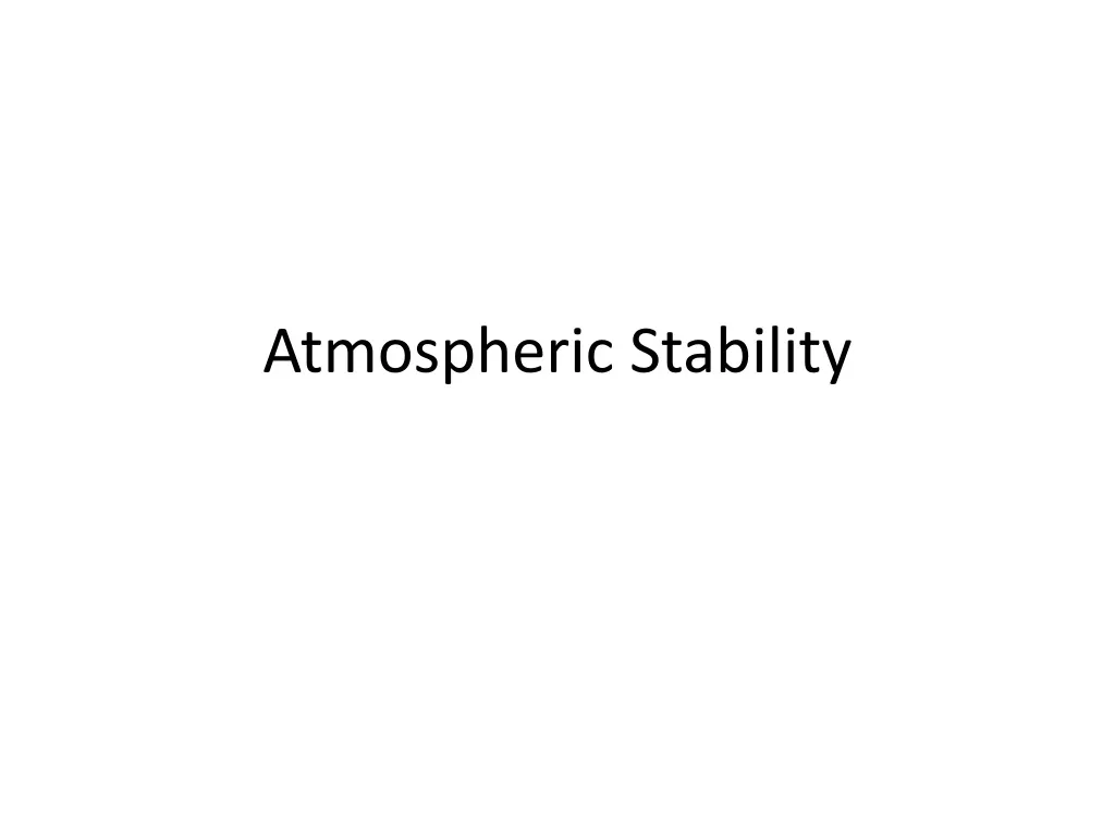 atmospheric stability n.