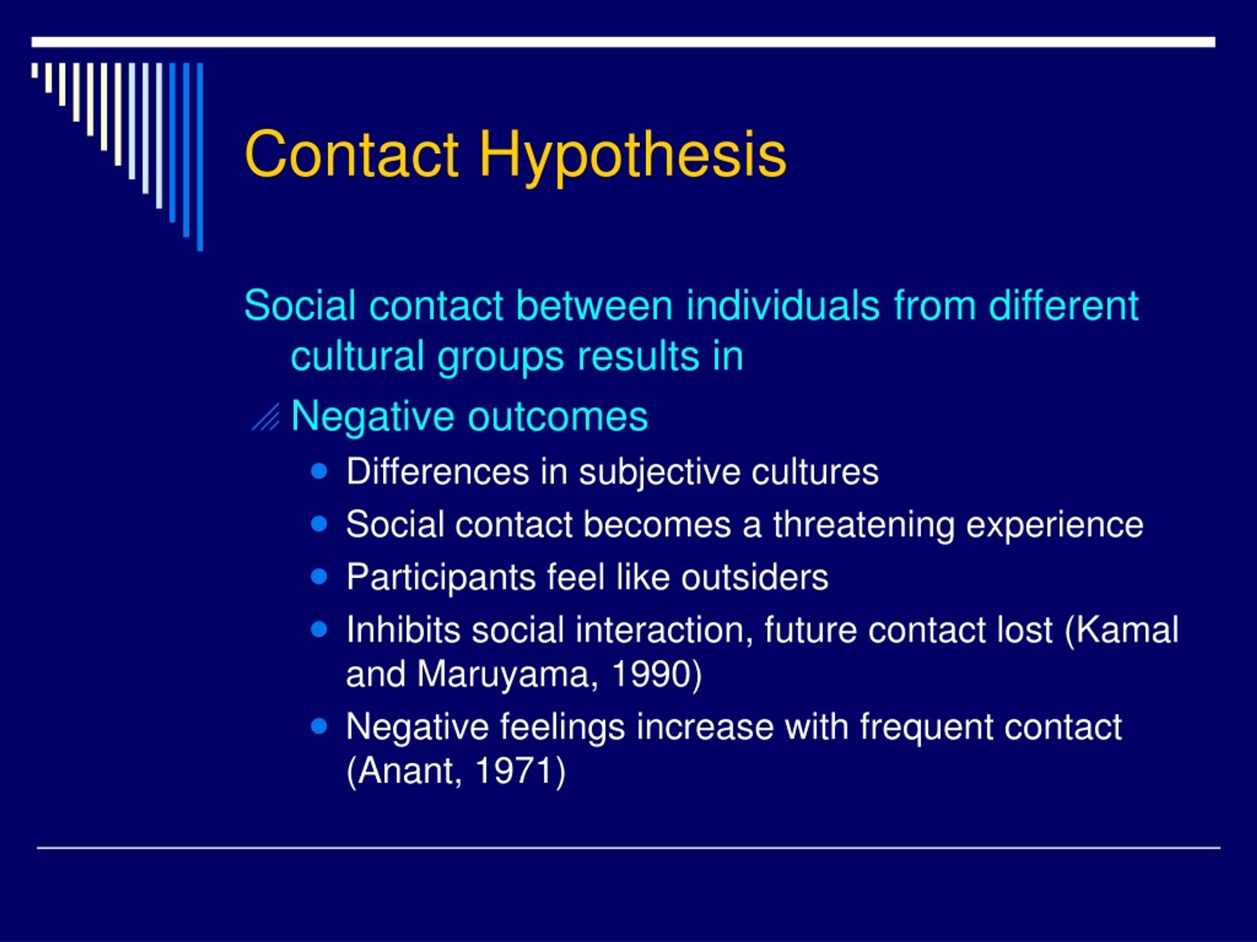 contact hypothesis cognitive psychology