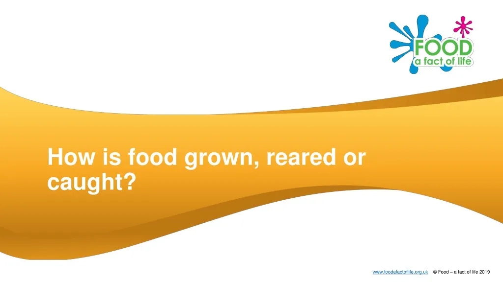 how is food grown reared or caught n.