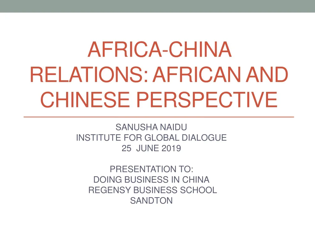 africa china relations african and chinese perspective n.