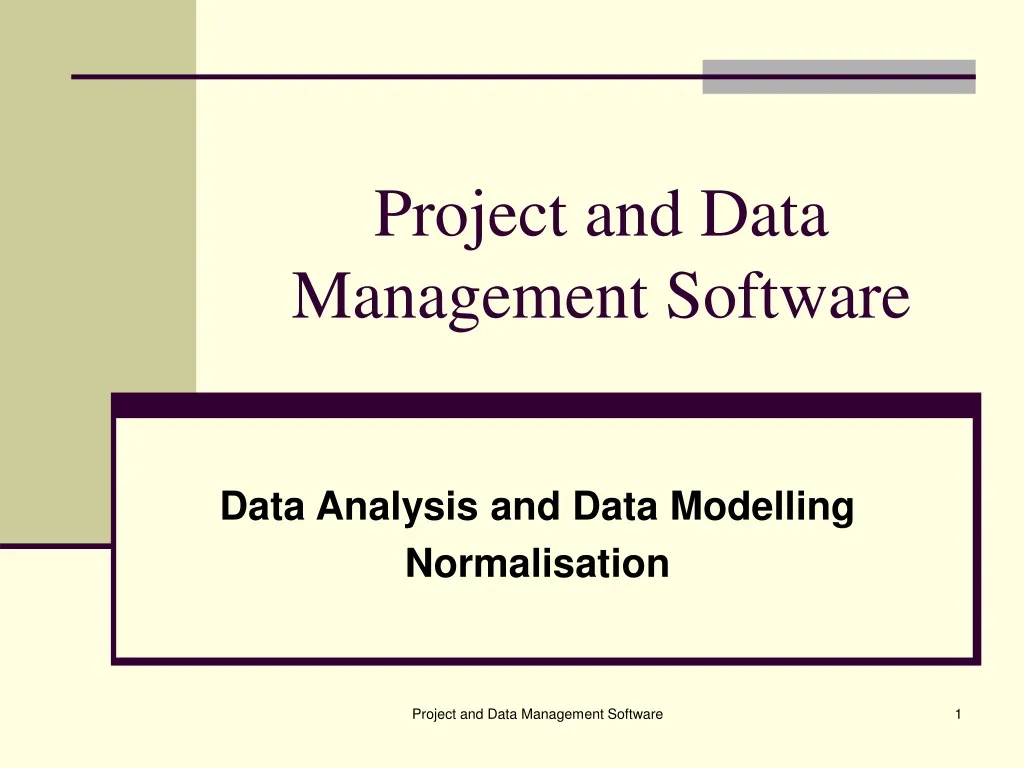 project and data management software n.