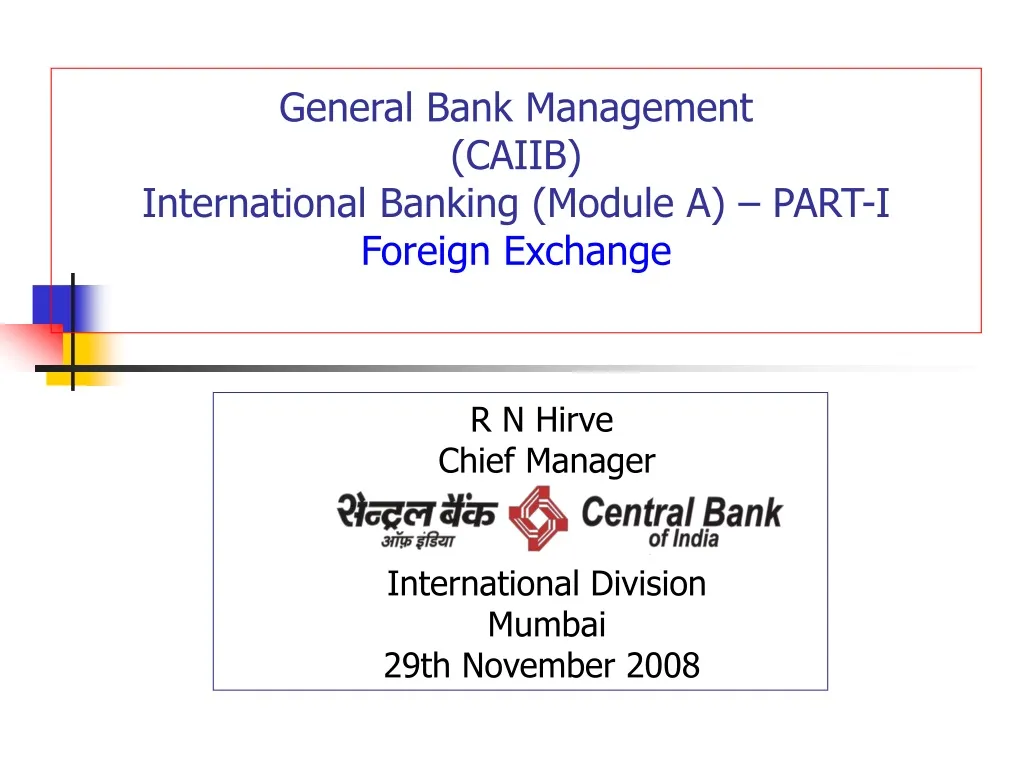 general bank management caiib international banking module a part i foreign exchange n.