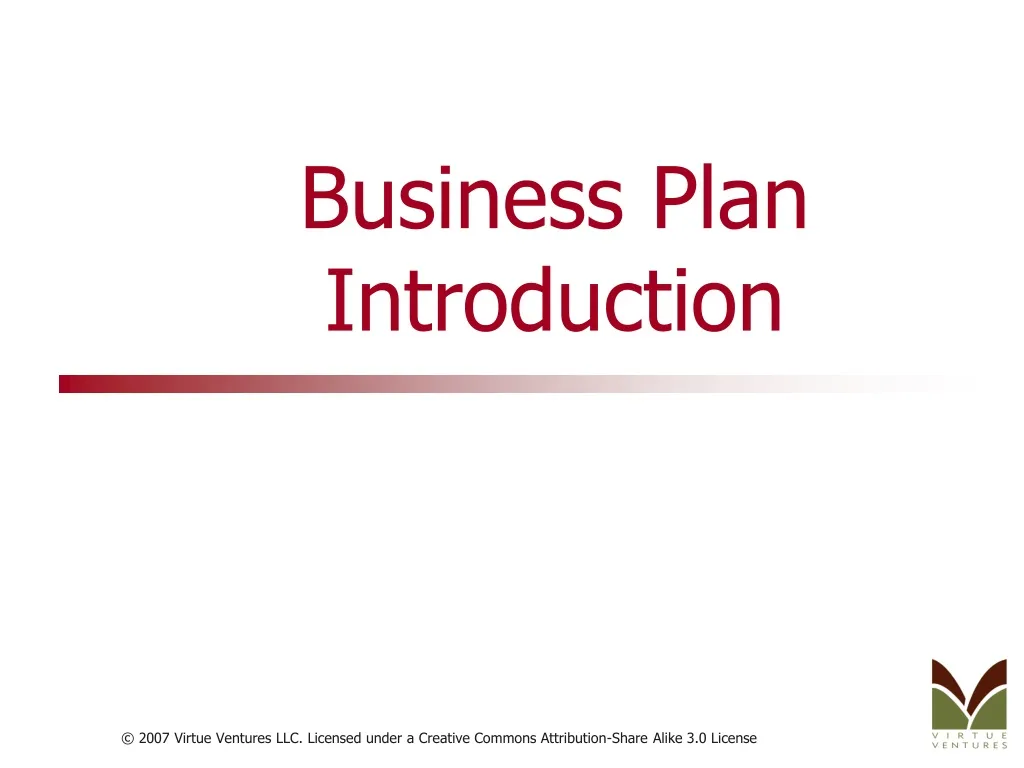 what is business plan introduction