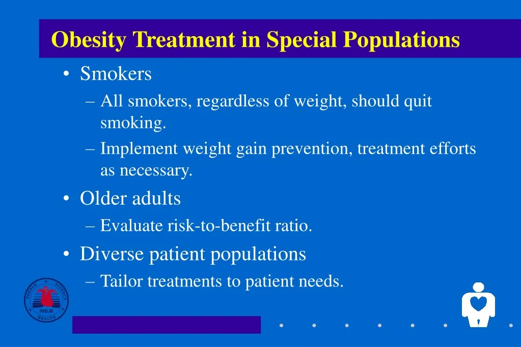 obesity treatment in special populations n.