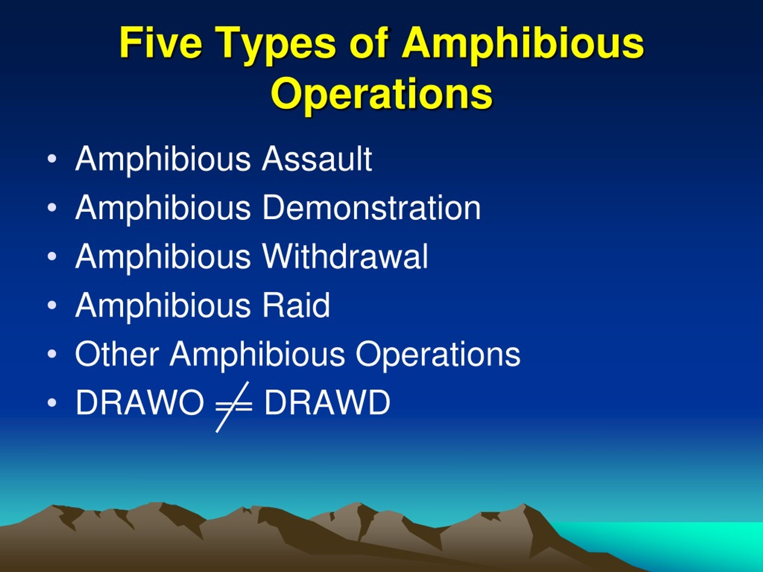 PPT - Themes and Types of Amphibious Operations PowerPoint Presentation