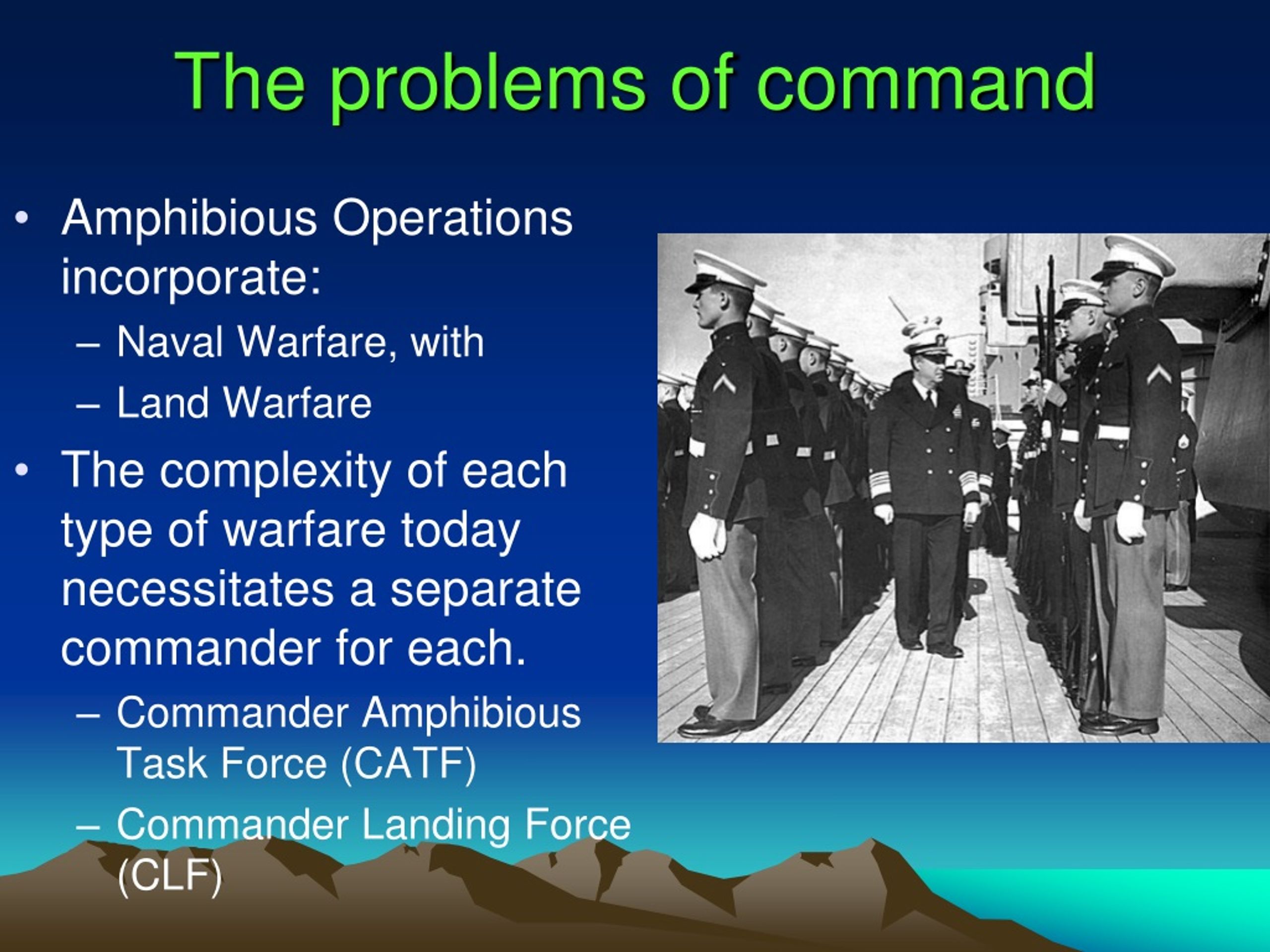 PPT - Themes and Types of Amphibious Operations PowerPoint Presentation