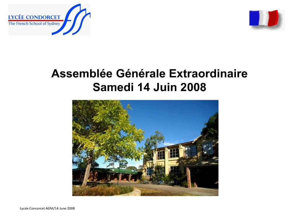 Ppt Assembl E G N Rale Extraordinaire Samedi Juin Powerpoint Presentation Id