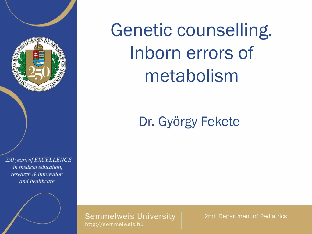 genetic counselling inborn errors of metabolism n.
