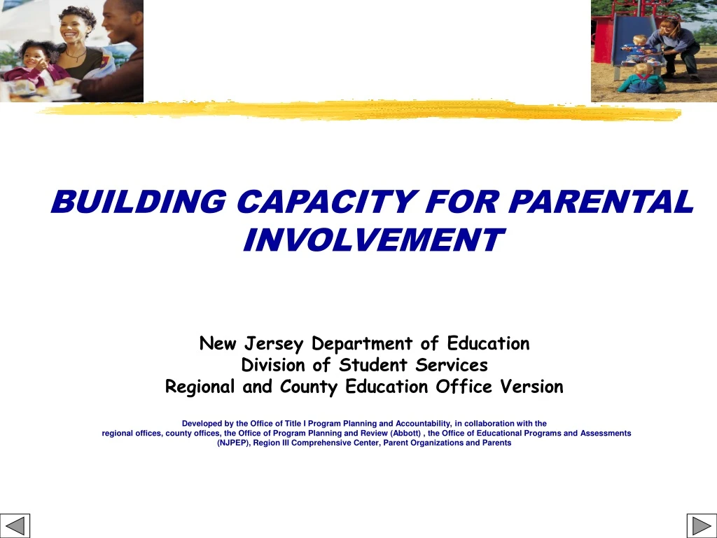 building capacity for parental involvement n.