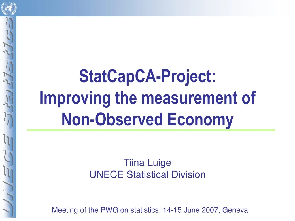 statcapca project improving the measurement of non observed economy n.