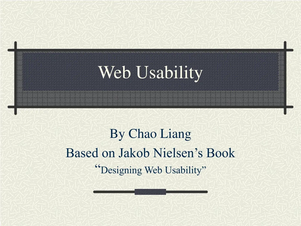 web usability n.