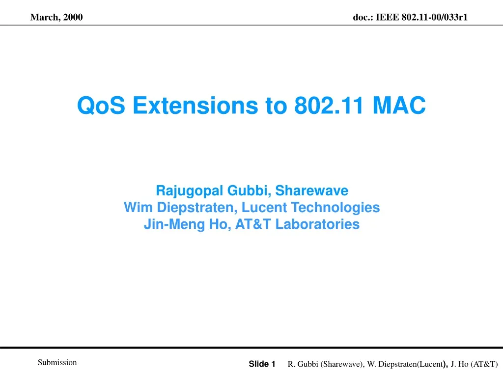 qos extensions to 802 11 mac n.