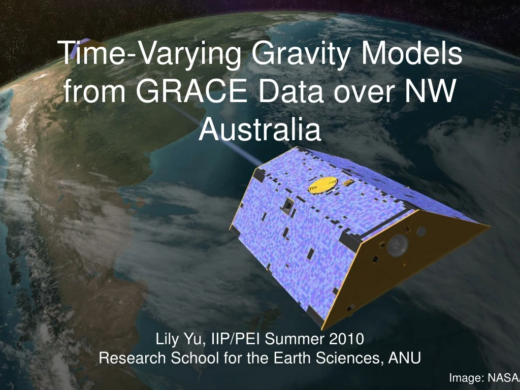 time varying gravity models from grace data over nw australia n.