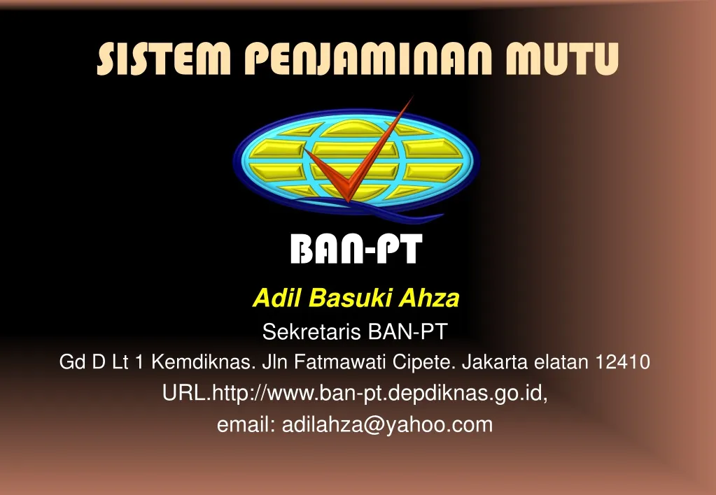 PPT - SISTEM PENJAMINAN MUTU PowerPoint Presentation, Free Download ...