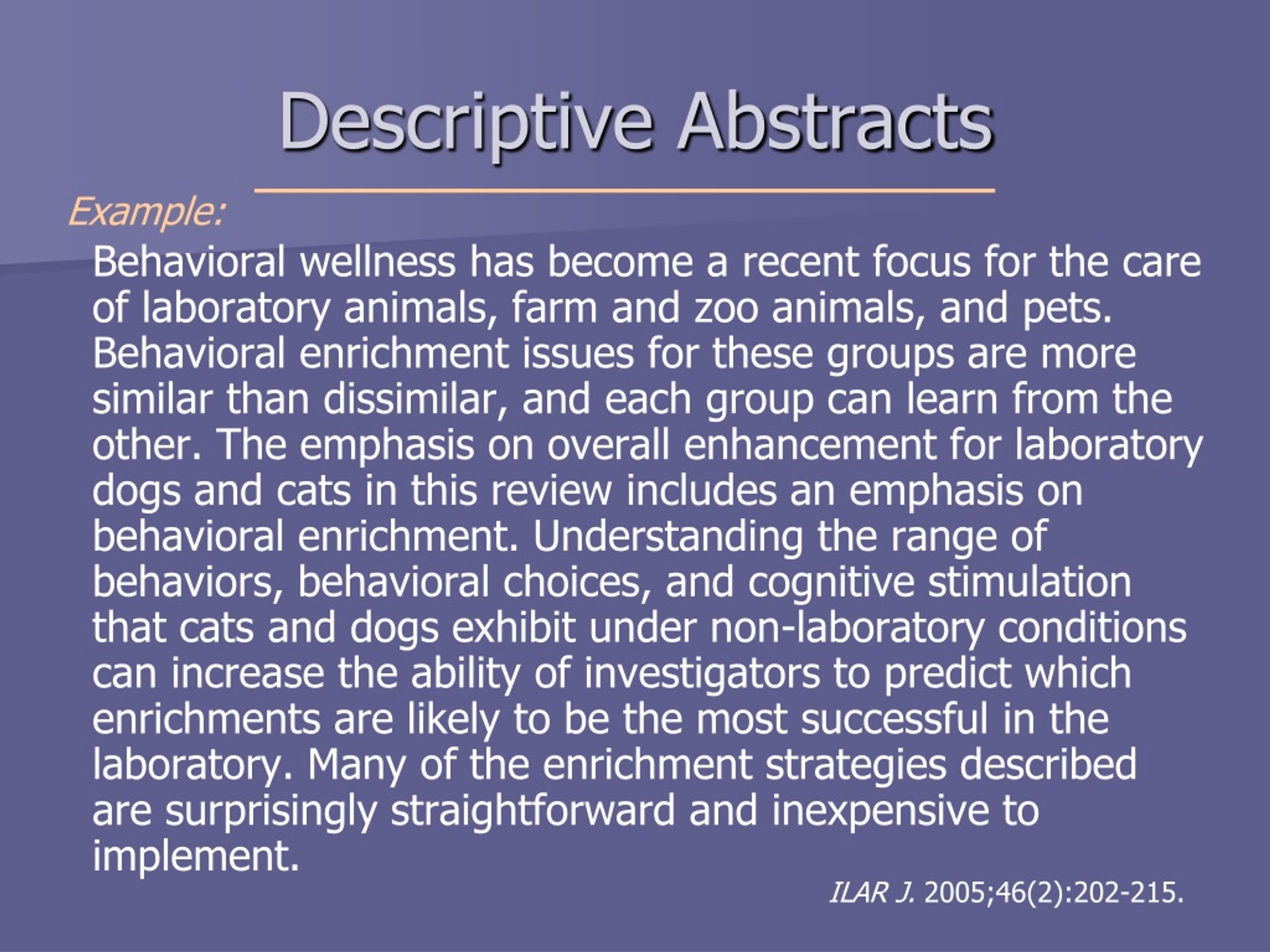 abstract of descriptive research