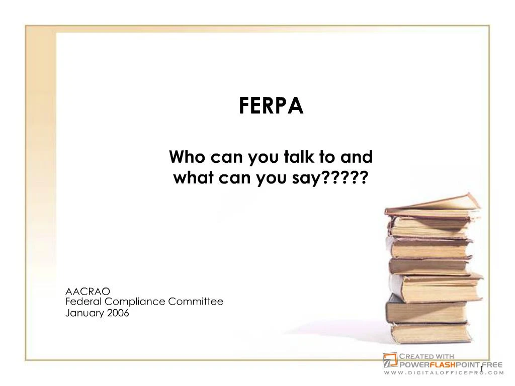 PPT - FERPA PowerPoint Presentation, Free Download - ID:18833