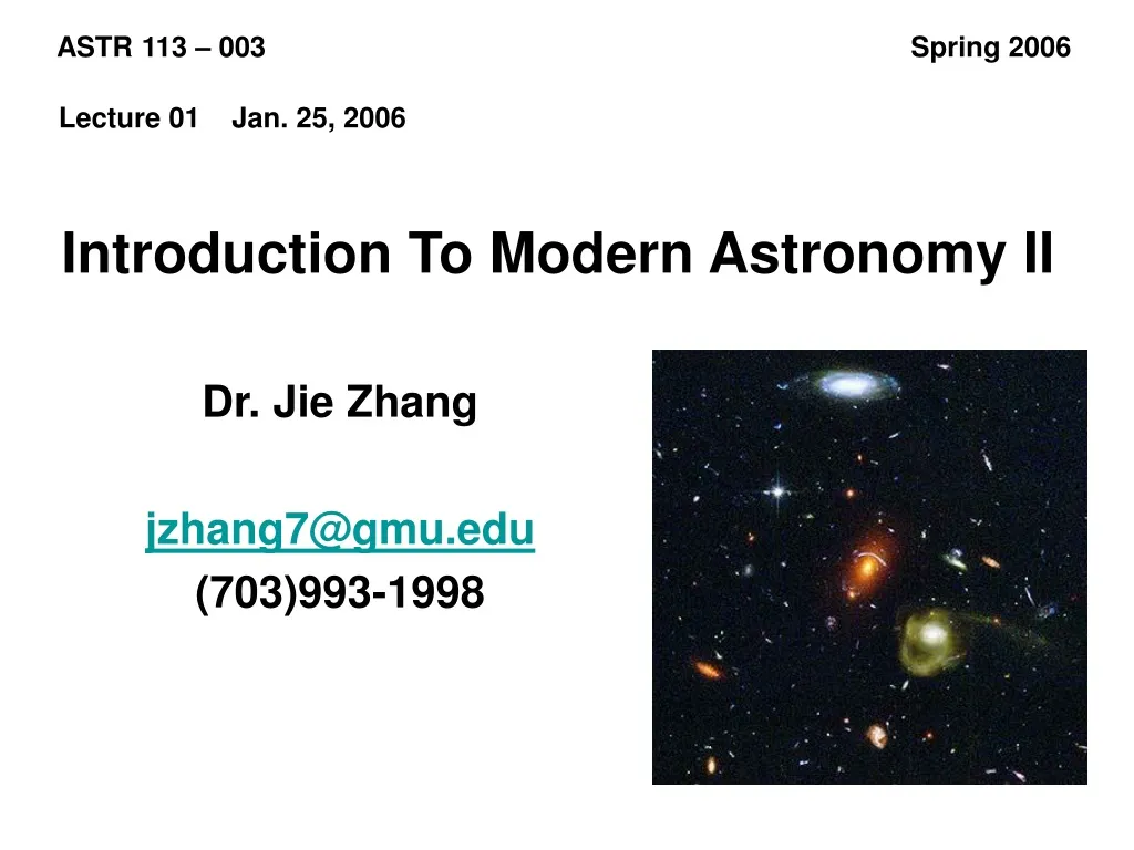 introduction to modern astronomy ii n.