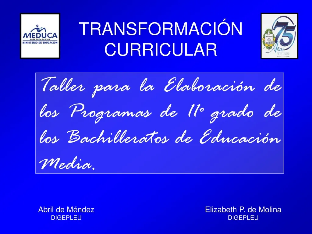 PPT - TRANSFORMACIÓN CURRICULAR PowerPoint Presentation, Free Download ...