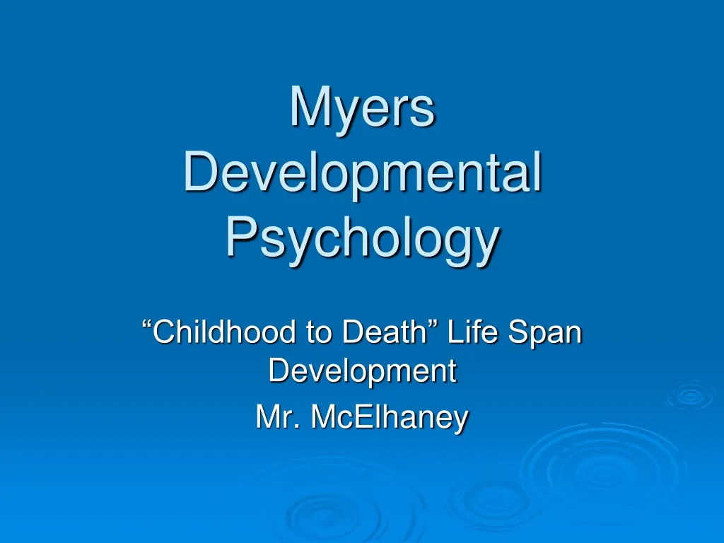 myers developmental psychology n.