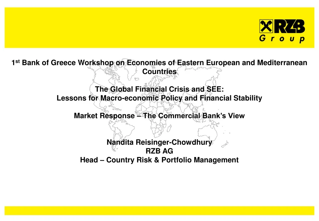 1 st bank of greece workshop on economies n.