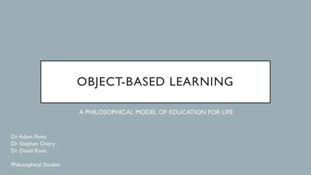 object based learning n.