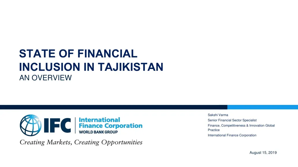 state of financial inclusion in tajikistan n.