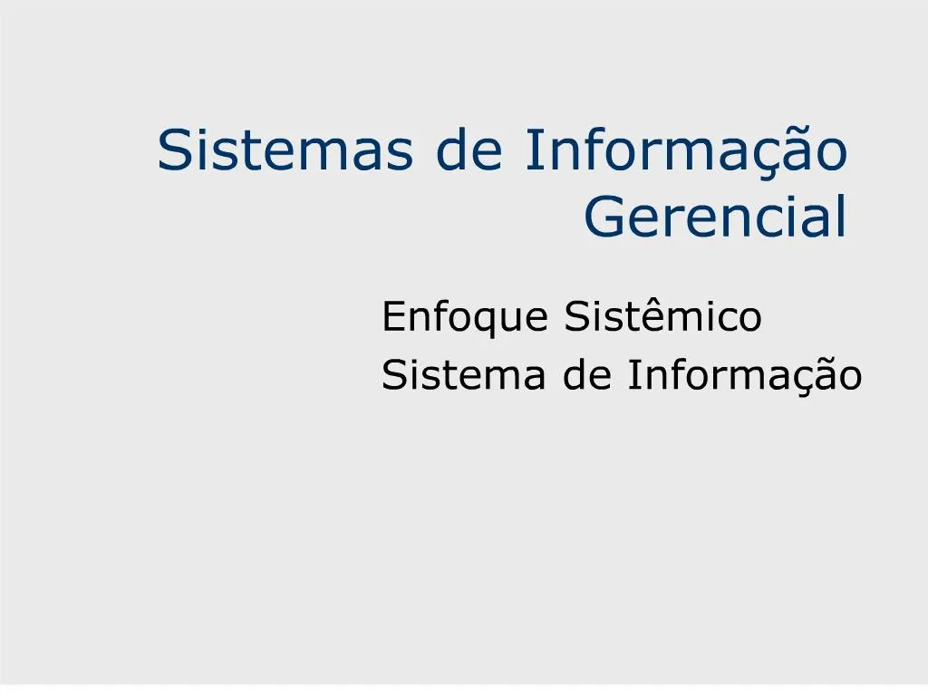 Ppt Sistemas De Informa O Gerencial Powerpoint Presentation Free