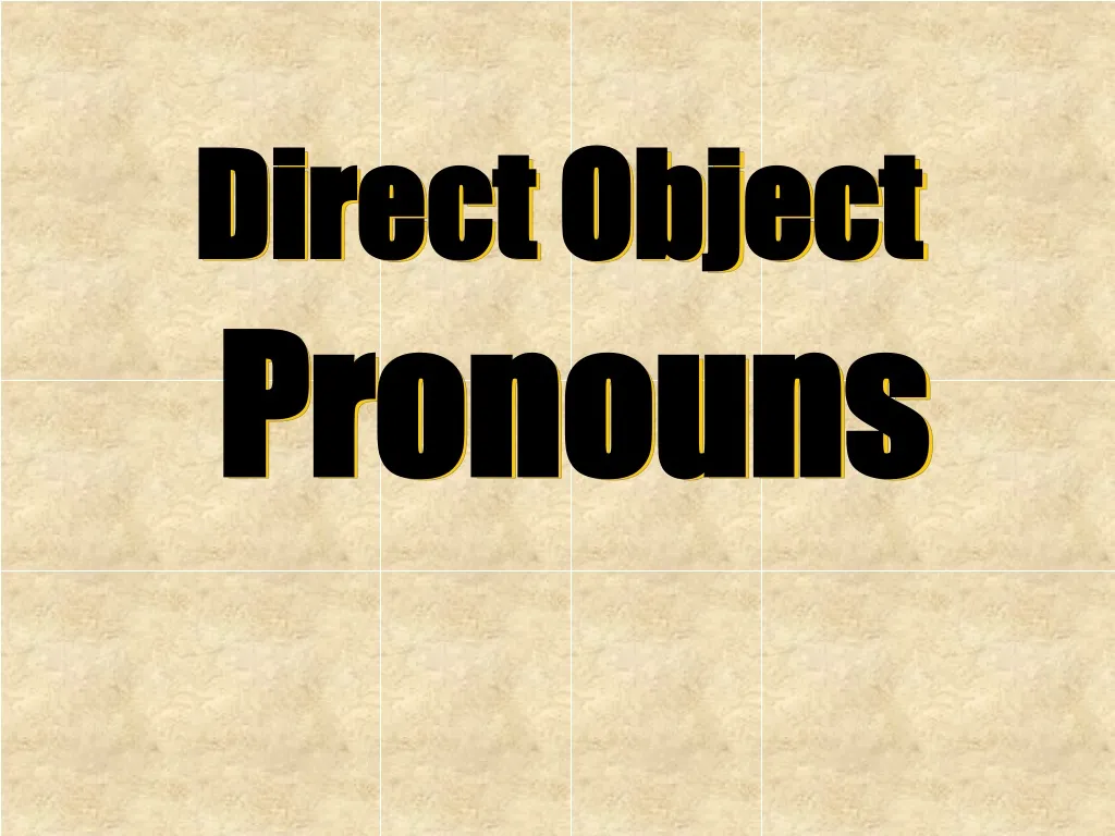 direct object pronouns n.