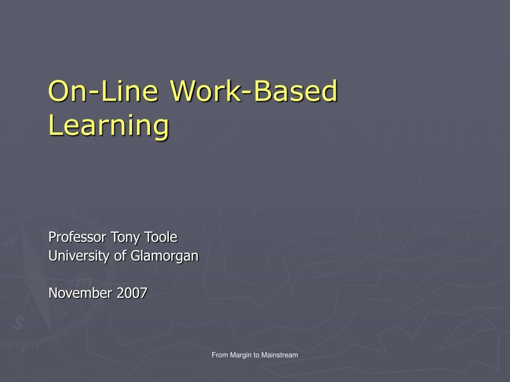 on line work based learning n.