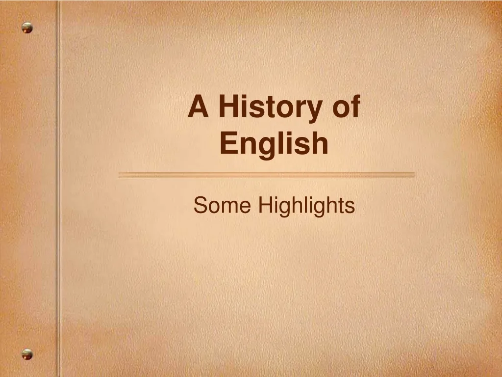 a history of english n.