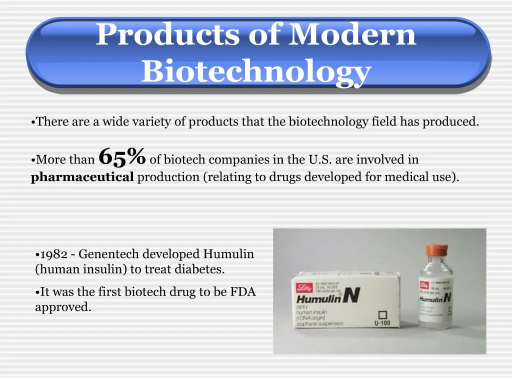 PPT Products of Modern Biotechnology PowerPoint Presentation, free