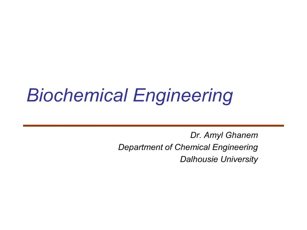 PPT - Biochemical Engineering PowerPoint Presentation, Free Download ...