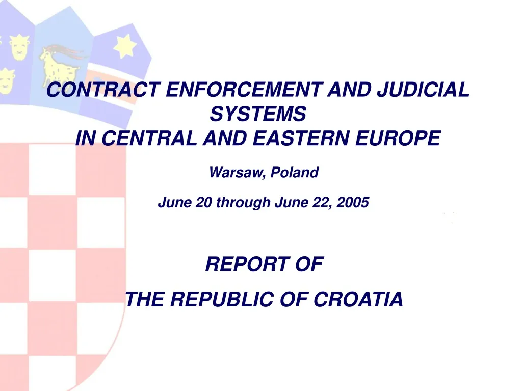 contract enforcement and ju di cial systems in central and eastern europe n.