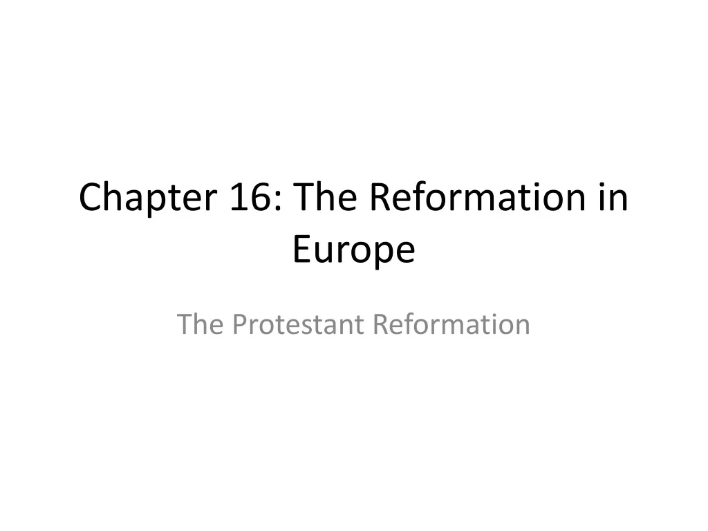 chapter 16 the reformation in europe n.