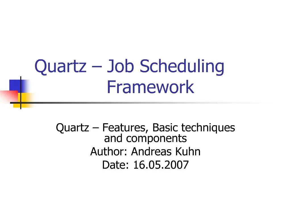 java scheduler framework