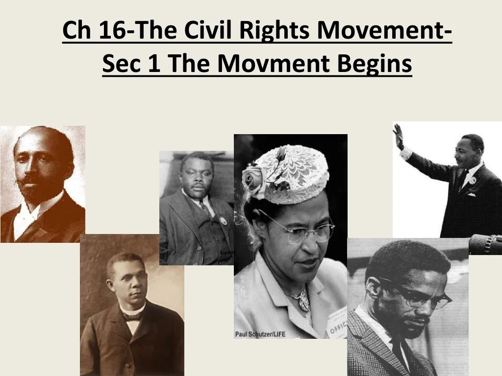 PPT - Ch 16-The Civil Rights Movement- Sec 1 The Movment Begins ...