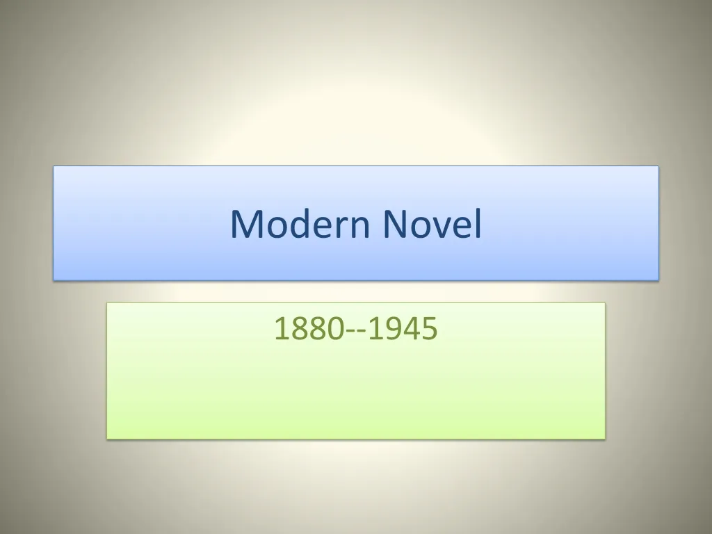 modern novel n.
