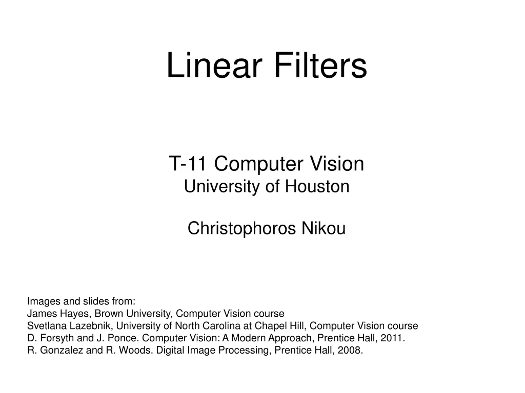 linear filters n.
